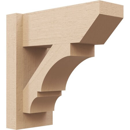 Ekena Millwork 6-in W x 14-in D x 14-in H Balboa Slat Rough Cedar Woodgrain TimberThane Outlooker, Primed Tan OUTUR060X14X14BOA24RCPR